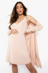 Maternity Lace Trim Nightgown and Robe set