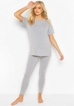 Maternity Button Front PJ Pants Set