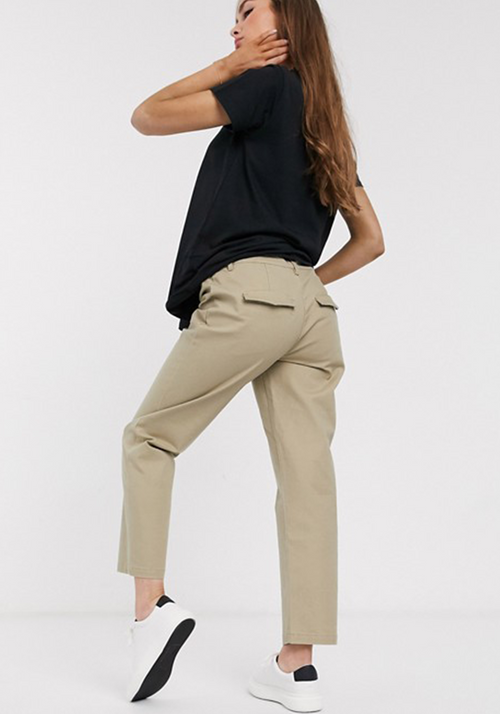 Maternity Straight Leg Pants with Comfort Stretch (Stone)