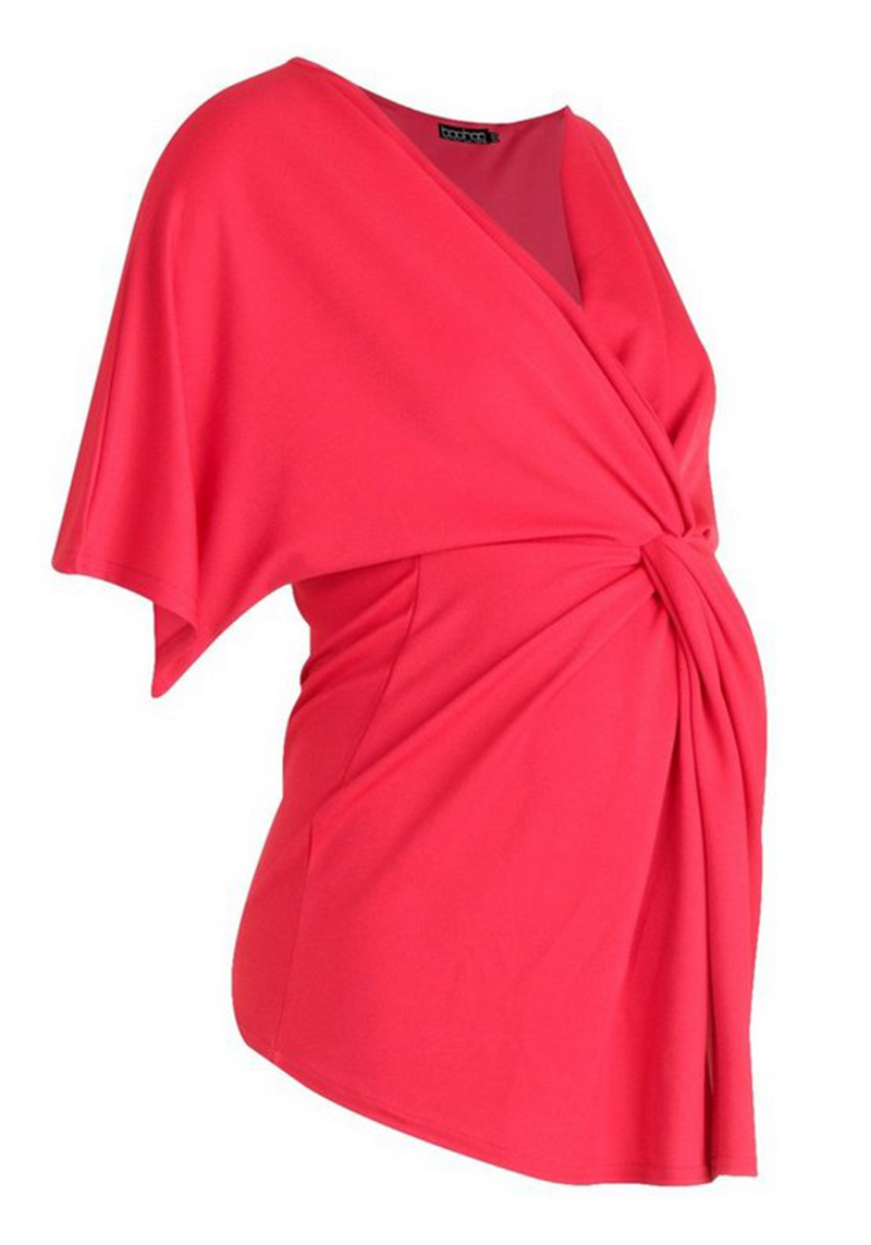 Twist Front Kimono Sleeve Blouse