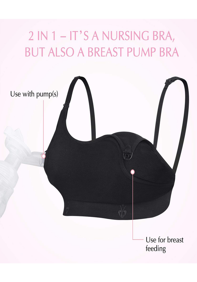 Hands Free Pumping Bra, Momcozy Adjustable Breast-Pump Holding and Nursing  Bra
