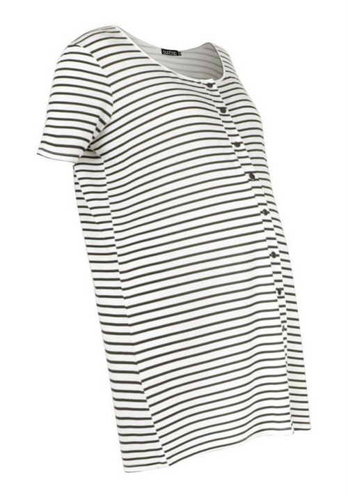 Maternity striped button front nightie